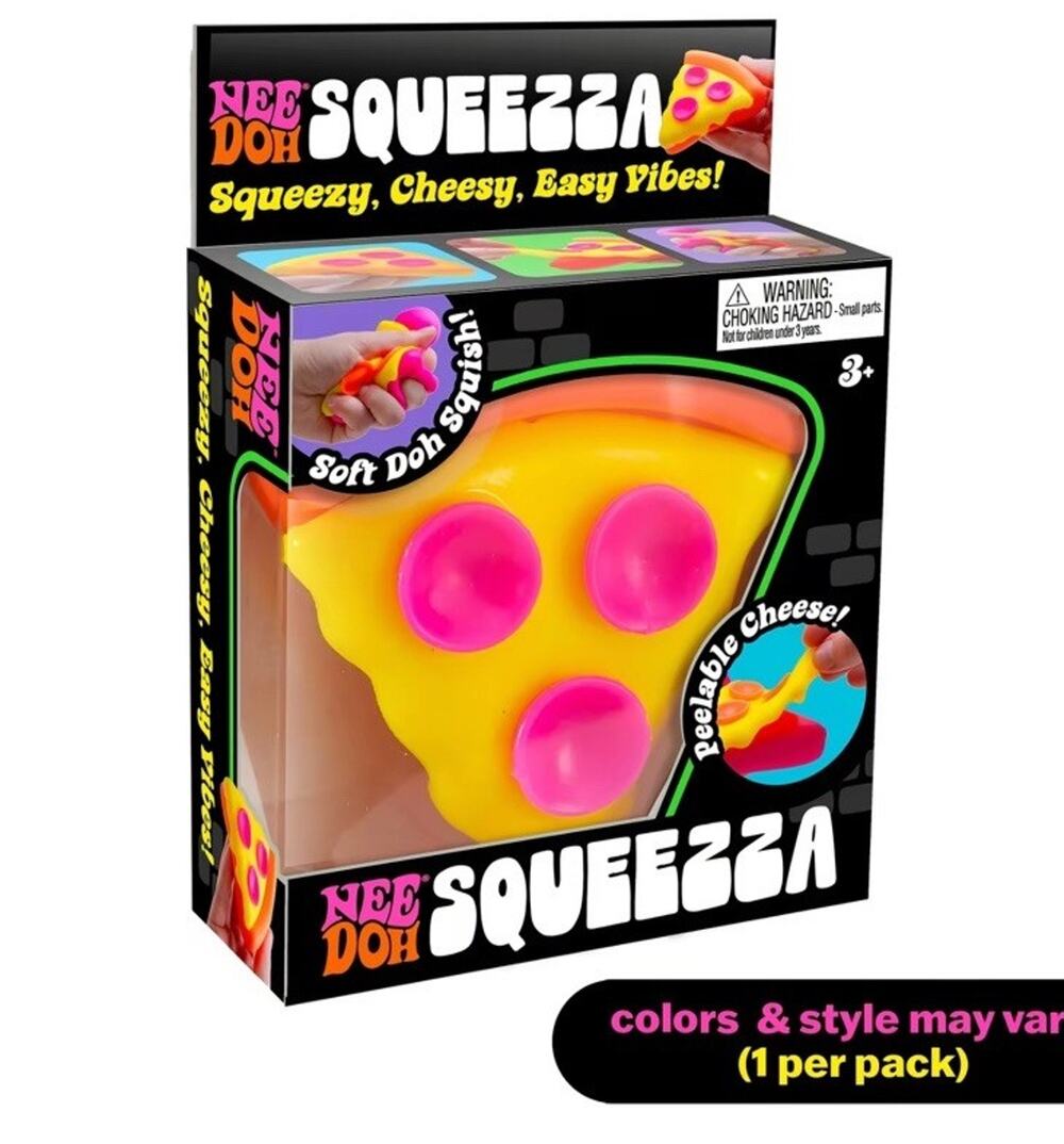 🔥NeeDoh SQUEEZZA Pizza Slice Squishy Toy Nee Doh Fidget Toy BNWT🔥